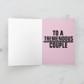 CARTE DE FÉLICITATIONS DE MARIAGE DE TRUMP (Intérieur)