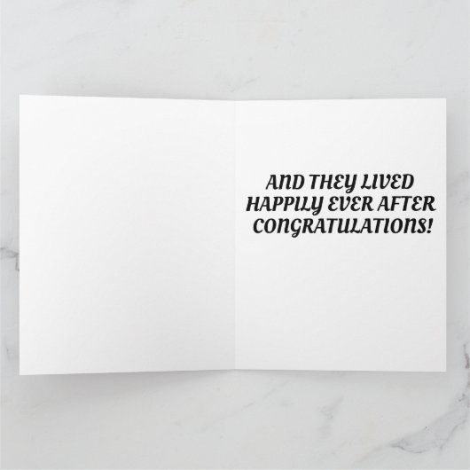 CARTE DE FÉLICITATIONS DE MARIAGE GOTHIC AMÉRICAIN (Intérieur)