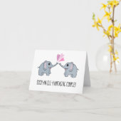 Carte de félicitations de mariage pour un couple é (Fleur jaune)