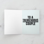 CARTE DE FÉLICITATIONS DE MARIAGE TRUMP (Intérieur)