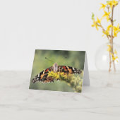 Carte de félicitations de papillon (Fleur jaune)