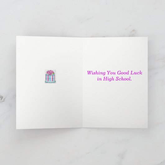 Carte de félicitations de parasol de fleur (Intérieur)