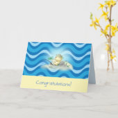 Carte de félicitations de pêche Squishy Littlekins (Fleur jaune)
