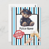 Carte de félicitations de police (Devant / Derrière)