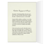 Carte de félicitations de prière d'engagement cath (Intérieur (Gauche))