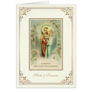 Carte de félicitations de prière d'engagement cath