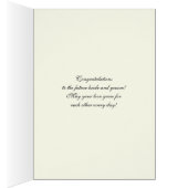 Carte de félicitations de prière d'engagement cath (Intérieur (Droit))