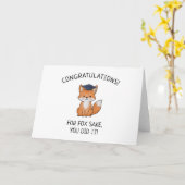 Carte de félicitations de remise de diplôme drôle (Fleur jaune)