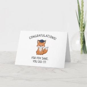 Carte de félicitations de remise de diplôme drôle