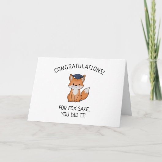 Carte de félicitations de remise de diplôme drôle (Devant)
