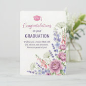 Carte de Félicitations de Remise de Diplôme Imprim (Debout devant)