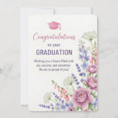 Carte de Félicitations de Remise de Diplôme Imprim (Dos)