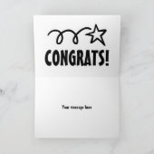 Carte de félicitations de remise de diplôme mignon (Intérieur)