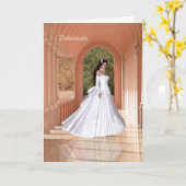 Carte de félicitations Debutante (Fleur jaune)