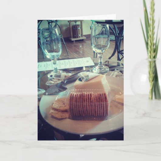 Carte de félicitations "Dégustation de vins" (Devant)