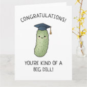 Carte de félicitations drôle de graduation avec Pi (Fleur jaune)