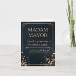 Carte de félicitations drôle pour Madame le Maire