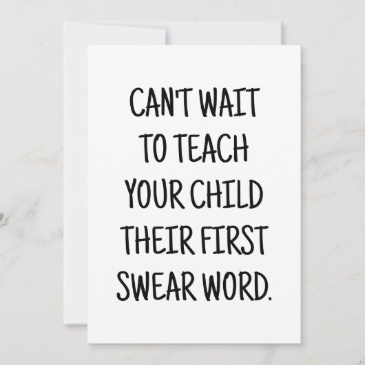 Carte de félicitations drôle pour nouvelle maman p (Devant)