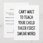 Carte de félicitations drôle pour nouvelle maman p (Devant / Derrière)