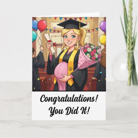 Carte de félicitations drôle pour une grossesse et (Devant)