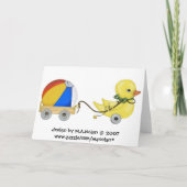 Carte de félicitations du canard. .duck (Dos)