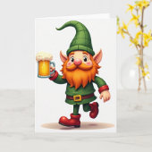 Carte de Félicitations du Gnome Chanceux (Fleur jaune)