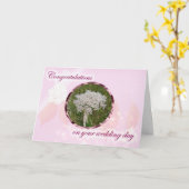 Carte de félicitations du Mariage de dentelle de l (Fleur jaune)