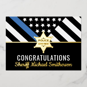 Carte de félicitations du shérif de la police - Li