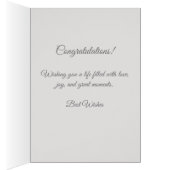 Carte de félicitations élégante (Intérieur (Droit))