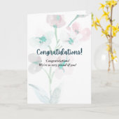 Carte de félicitations EXTRAORDINAIRE (Fleur jaune)