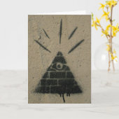 Carte de félicitations "Eye of Providence Graffiti (Fleur jaune)