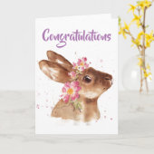 Carte de félicitations - Félicitations (Fleur jaune)