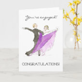 Carte de félicitations fiançailles (Fleur jaune)