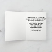 Carte de félicitations fiançailles pour les couple (Intérieur)