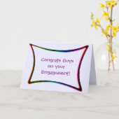 Carte de félicitations fiançailles pour les gays (Fleur jaune)