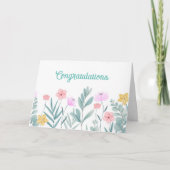 Carte de félicitations florale (Devant)