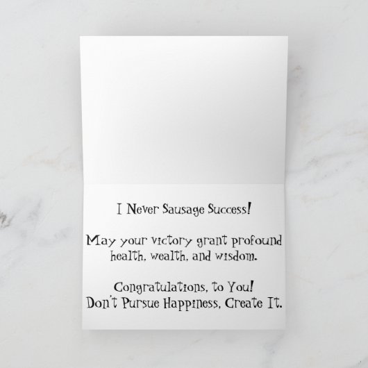 Carte de félicitations "Friture Sausage Links" (Intérieur)