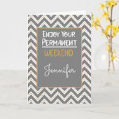 Carte de félicitations Gold ZigZag pour la retrait (Fleur jaune)