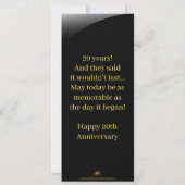 Carte de félicitations individuelle pour l'anniver (Dos)