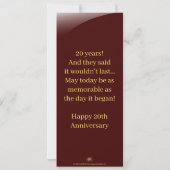 Carte de félicitations individuelle pour l'anniver (Dos)