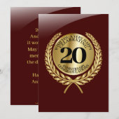 Carte de félicitations individuelle pour l'anniver (Devant / Derrière)