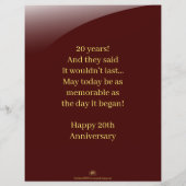 Carte de félicitations individuelle pour l'anniver (Dos)