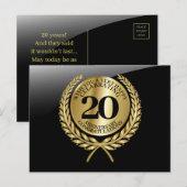 Carte de félicitations individuelle pour l'anniver (Devant / Derrière)