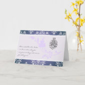 Carte de félicitations islamique pour mariage en d (Fleur jaune)