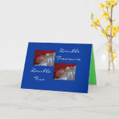 Carte de félicitations jumeaux (Fleur jaune)