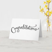 carte de félicitations manuscrite (Fleur jaune)