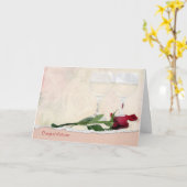 Carte de félicitations mariage et Rose (Fleur jaune)