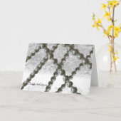 Carte de félicitations Mariage Pearl noir et blanc (Fleur jaune)