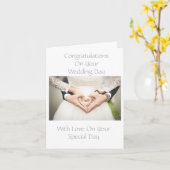 Carte de félicitations Mariage personnalisée (Fleur jaune)