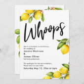 Carte de félicitations Mariage reporté Aïe les cit (Devant / Derrière)